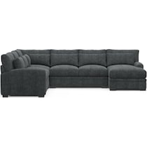 boston blue sectional   
