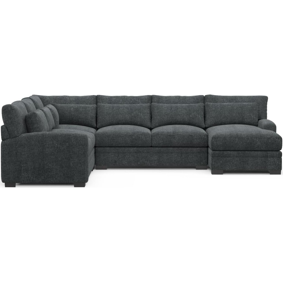 boston blue sectional   