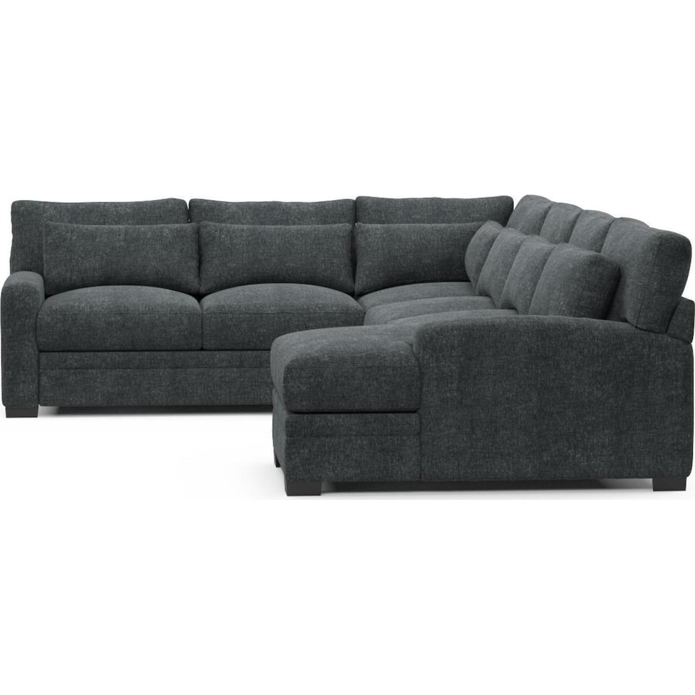 boston blue sectional   