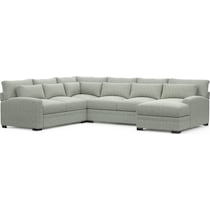 boston blue sectional   