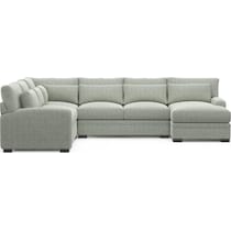 boston blue sectional   