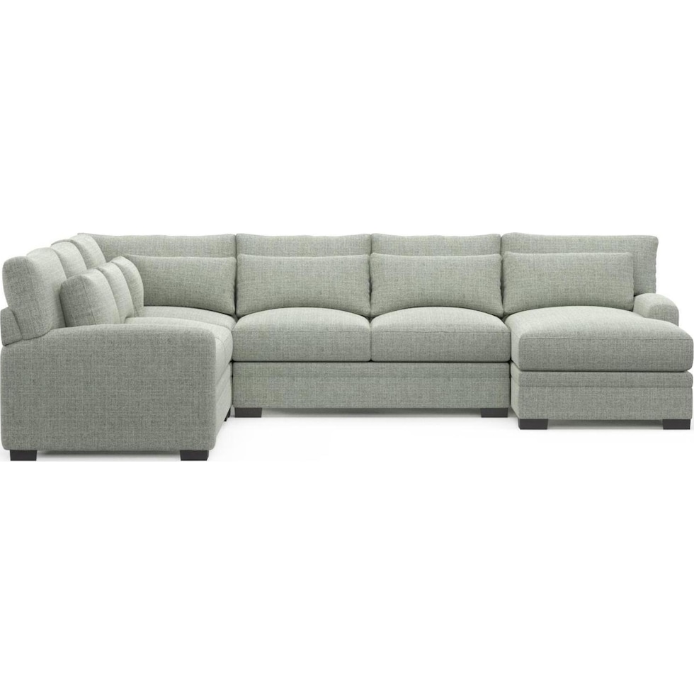 boston blue sectional   
