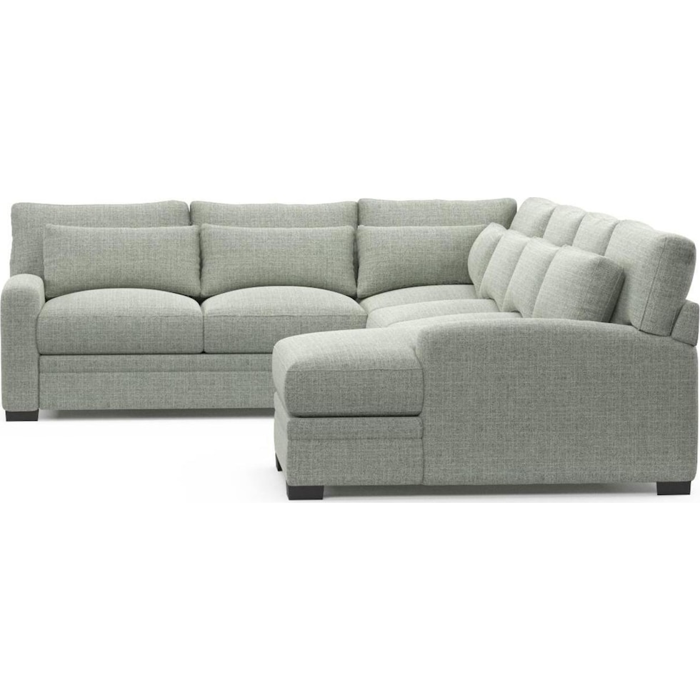 boston blue sectional   