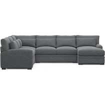 boston blue sectional   