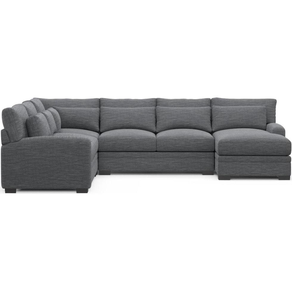 boston blue sectional   
