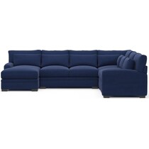 boston blue sectional   