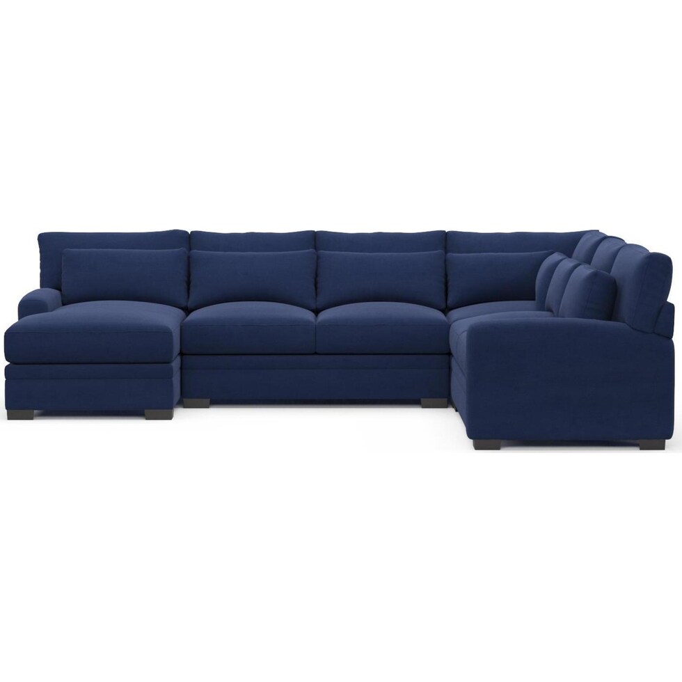 boston blue sectional   