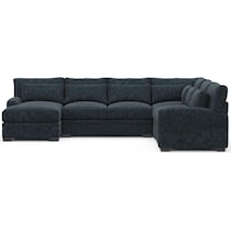 boston blue sectional   