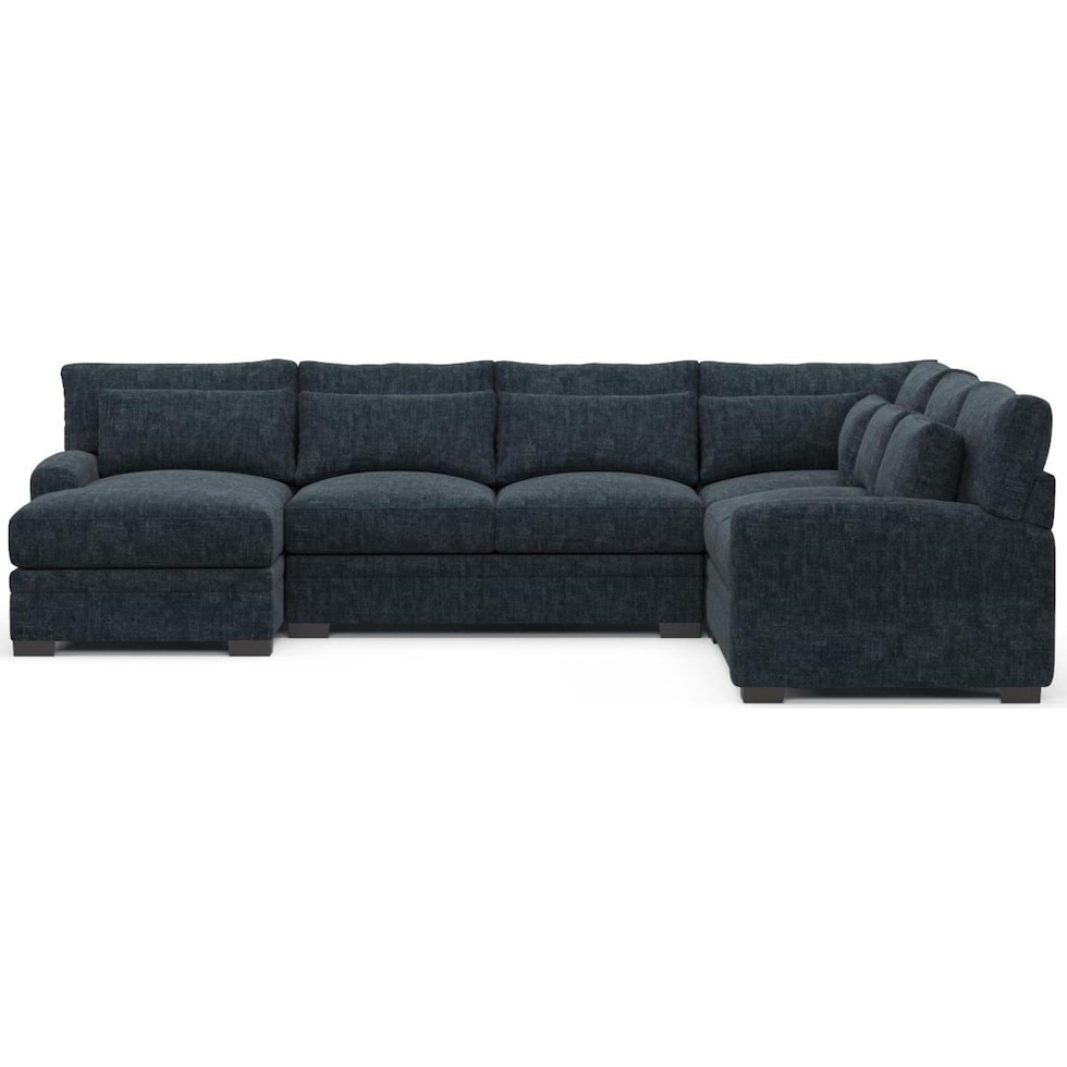 boston blue sectional   