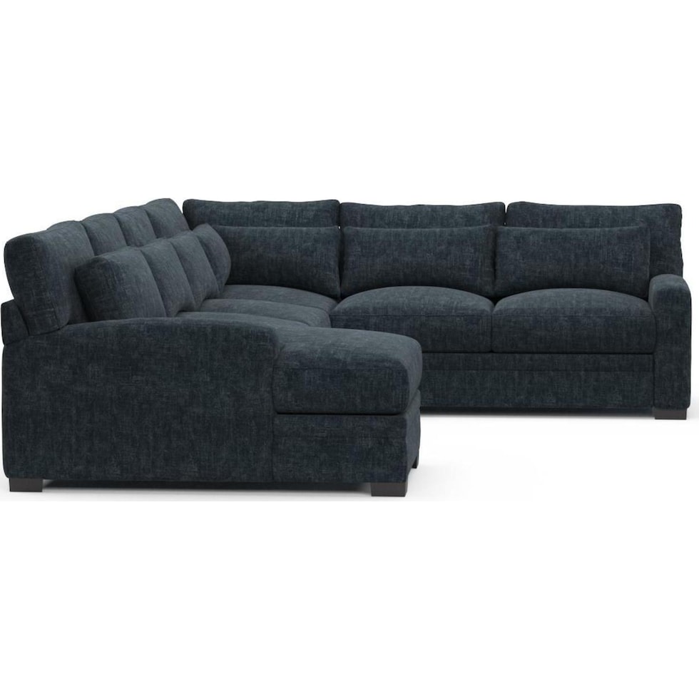 boston blue sectional   
