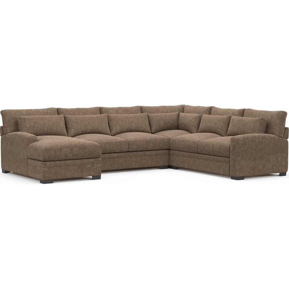 boston brown sectional   