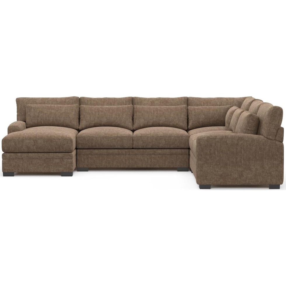 boston brown sectional   