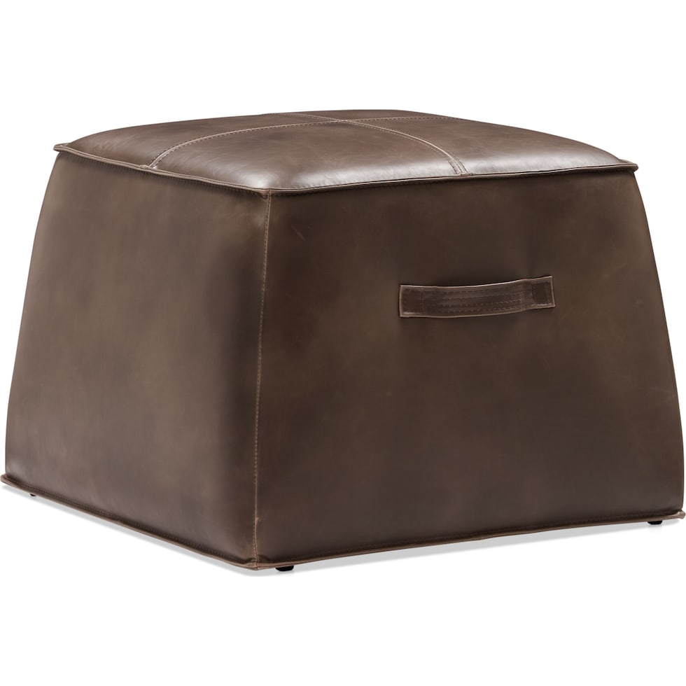 boston dark brown ottoman   