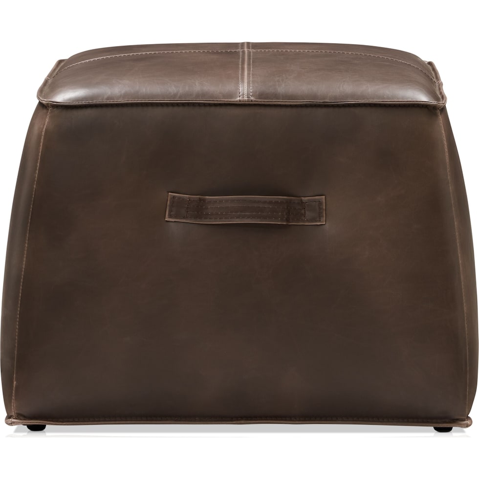 boston dark brown ottoman   