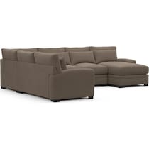 boston dark brown sectional   
