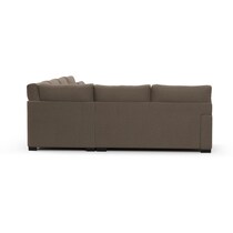 boston dark brown sectional   