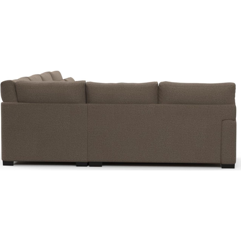 boston dark brown sectional   