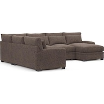 boston dark brown sectional