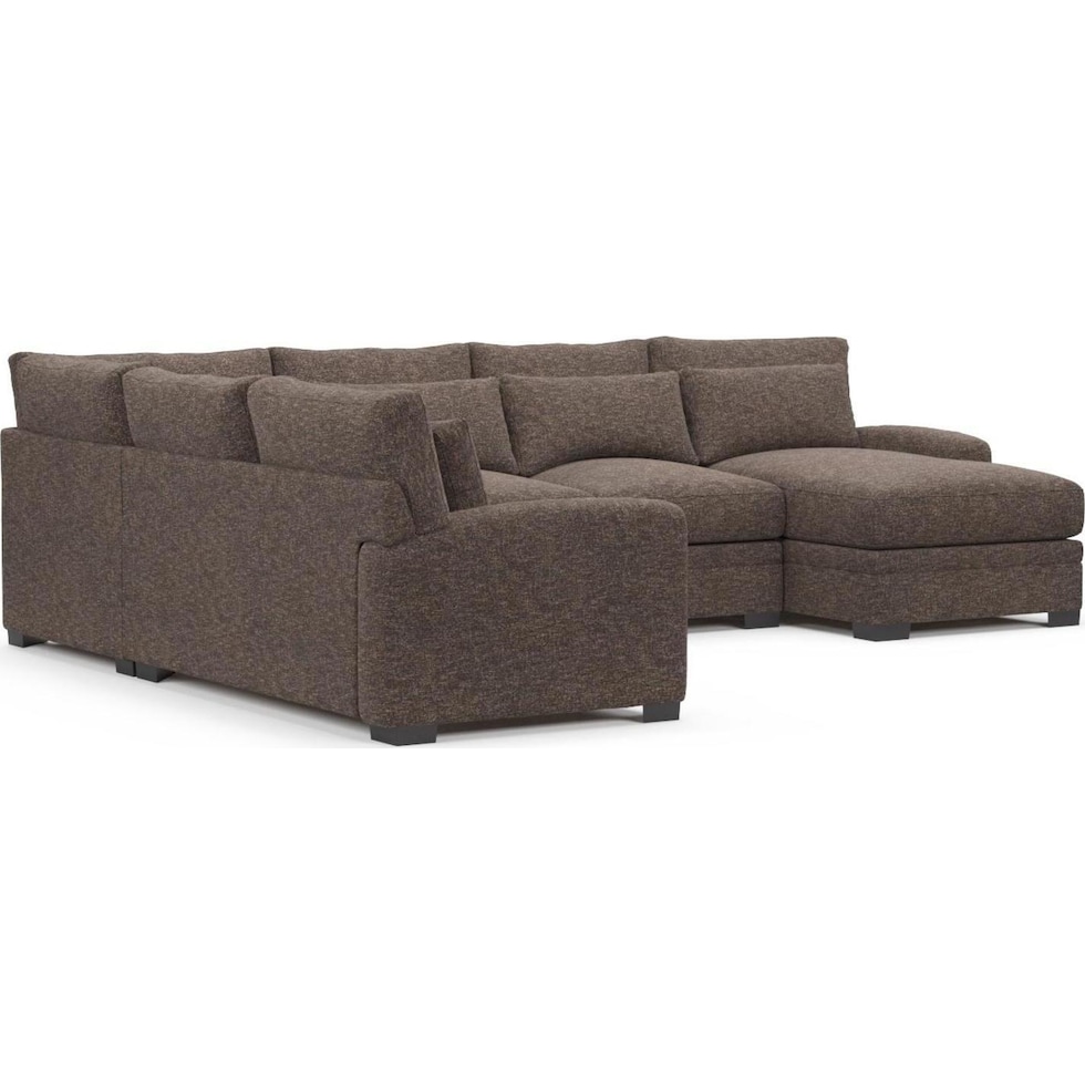 boston dark brown sectional