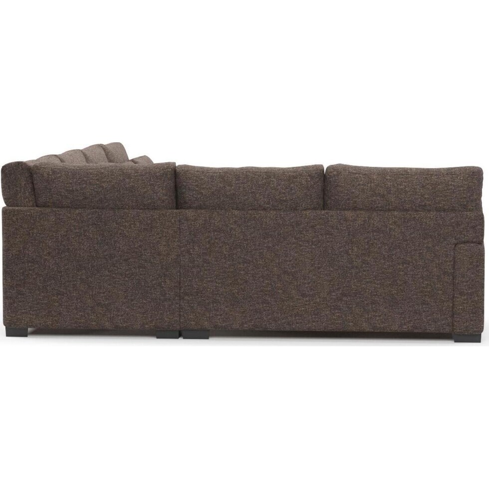 boston dark brown sectional   