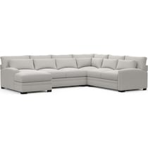boston gray sectional   