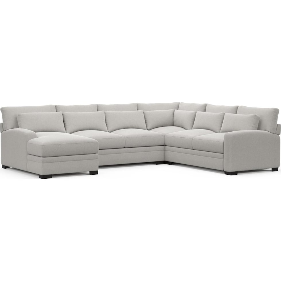 boston gray sectional   