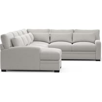 boston gray sectional   