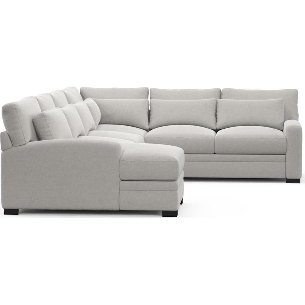 boston gray sectional   