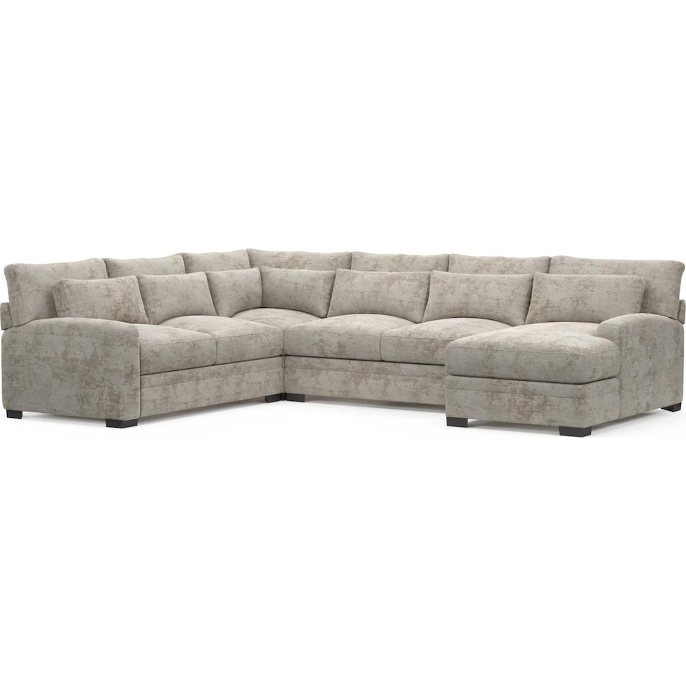 boston gray sectional   