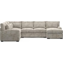 boston gray sectional   