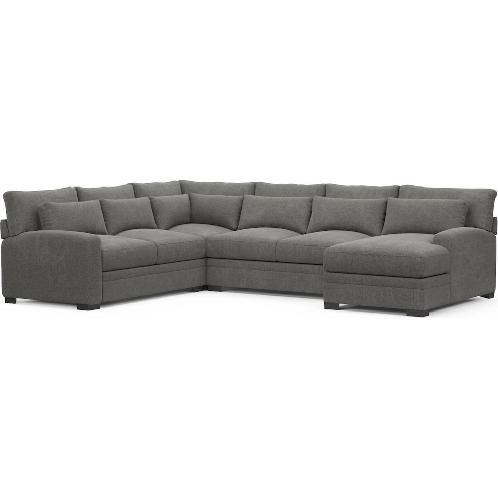 boston gray sectional   