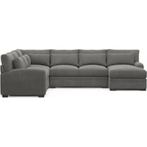 boston gray sectional   