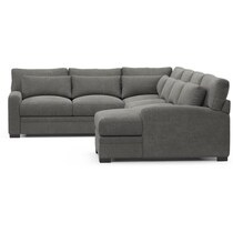boston gray sectional   