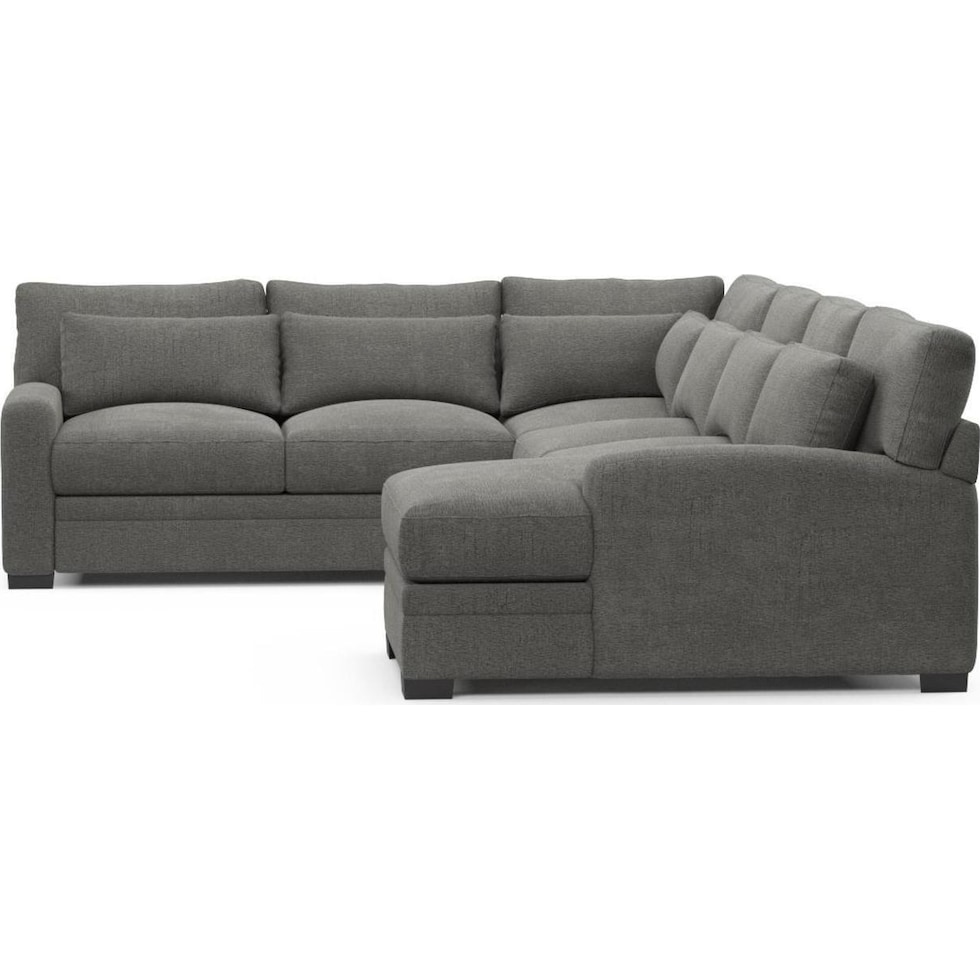 boston gray sectional   