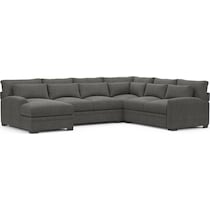 boston gray sectional   