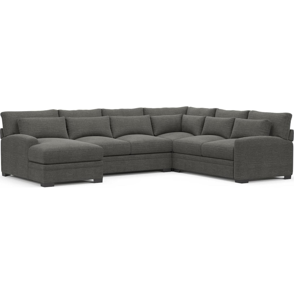 boston gray sectional   