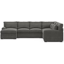 boston gray sectional   