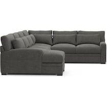 boston gray sectional   