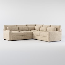 boston light brown sectional   