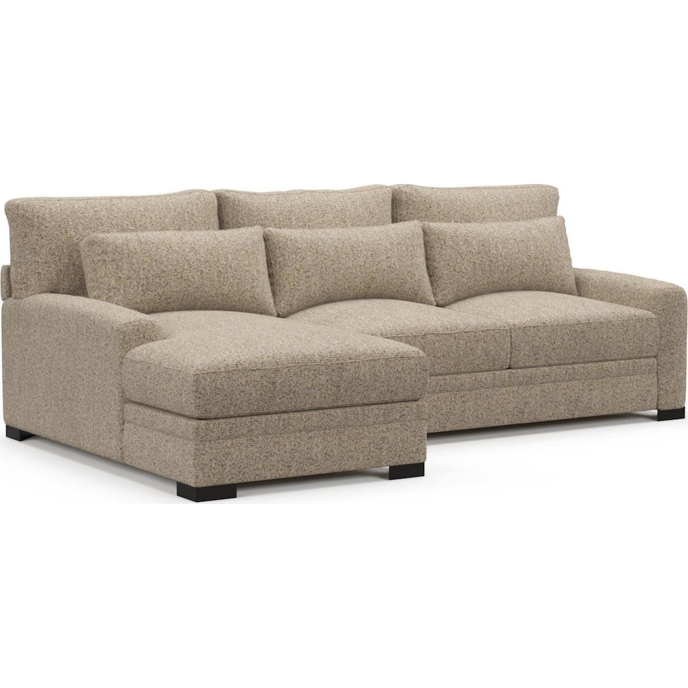 boston light brown sectional   