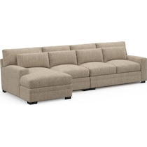 boston light brown sectional   