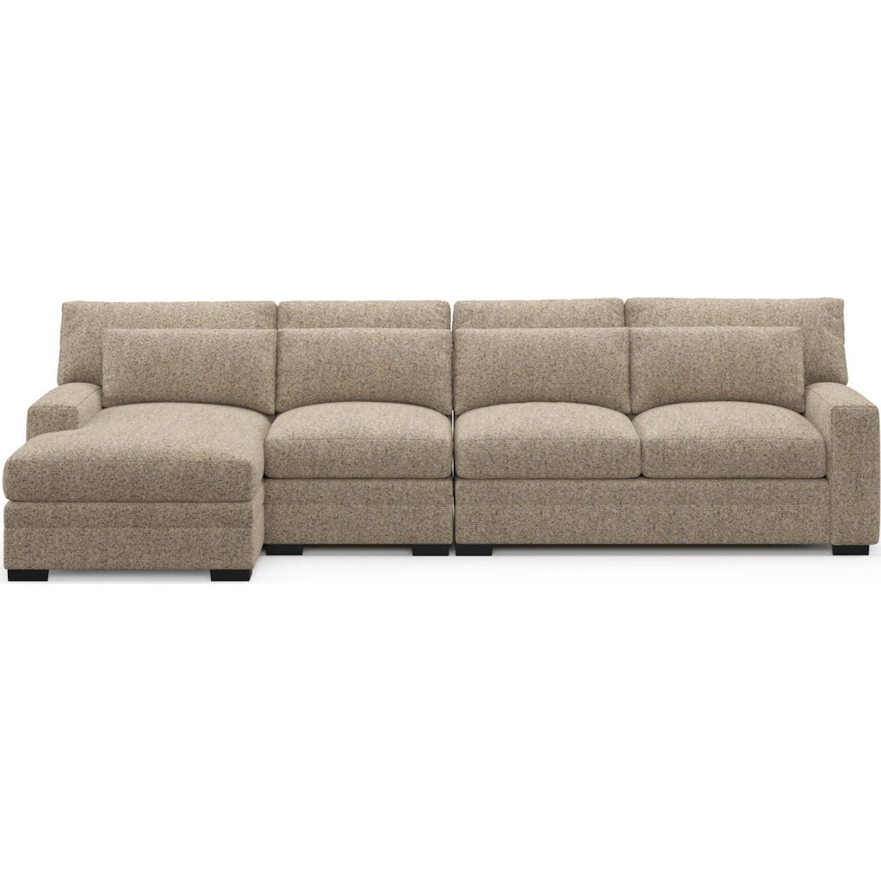boston light brown sectional   
