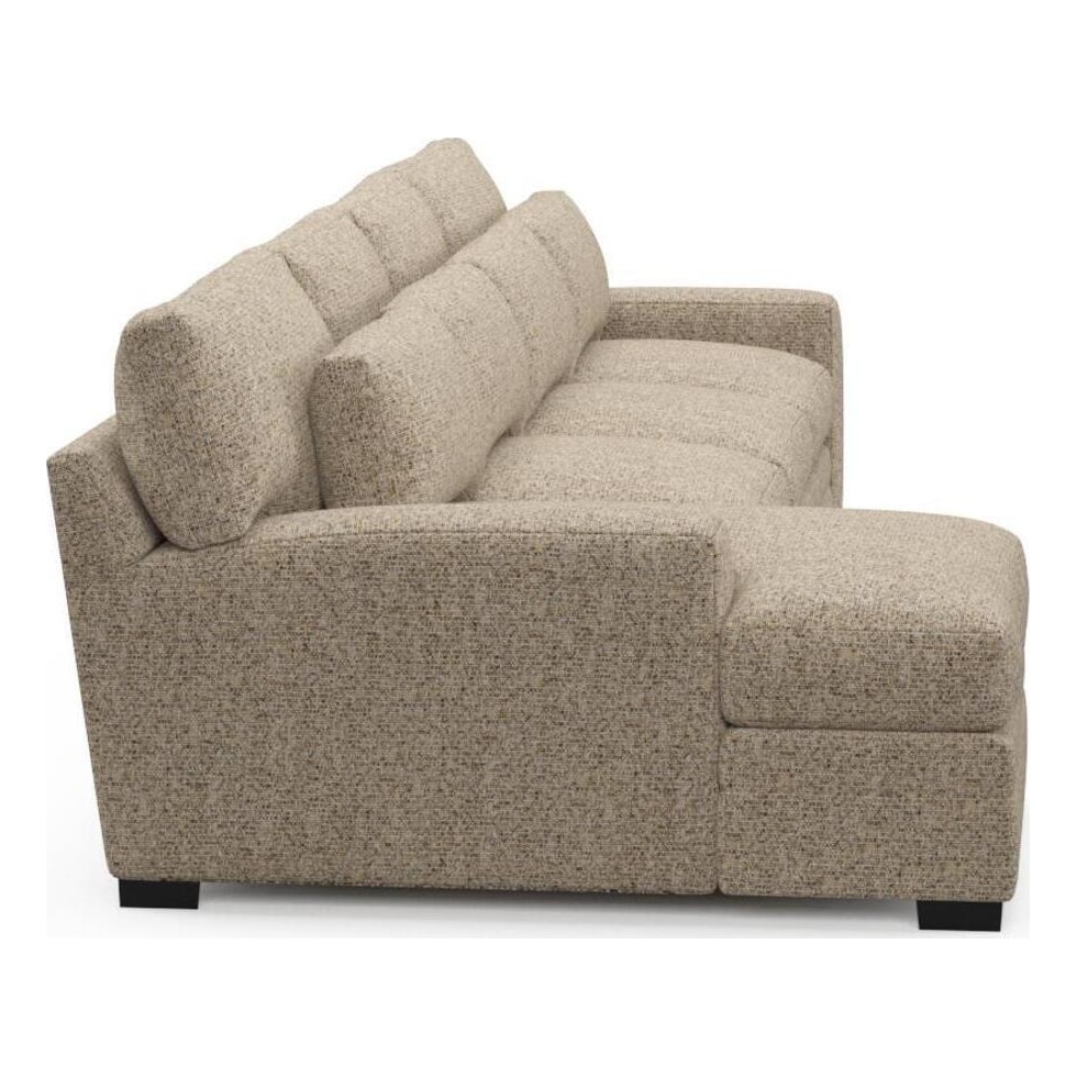 boston light brown sectional   