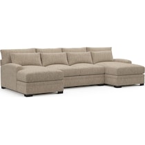 boston light brown sectional   