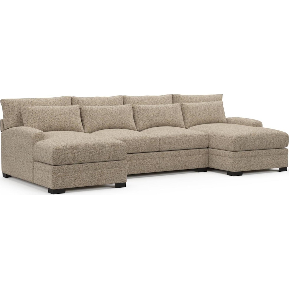 boston light brown sectional   