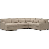 boston light brown sectional   