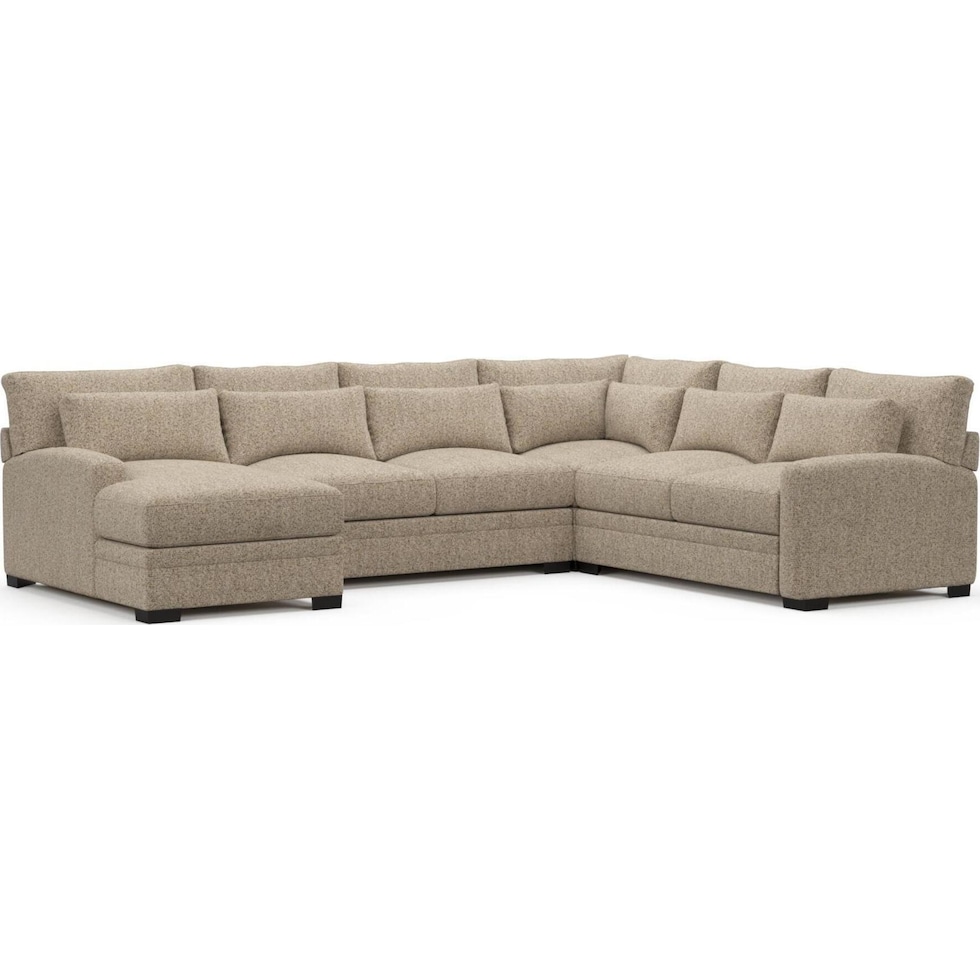 boston light brown sectional   