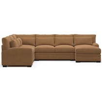boston light brown sectional   