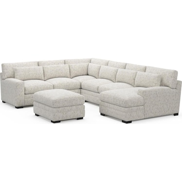 Boston 5-Piece Sectional with Chaise and Ottoman