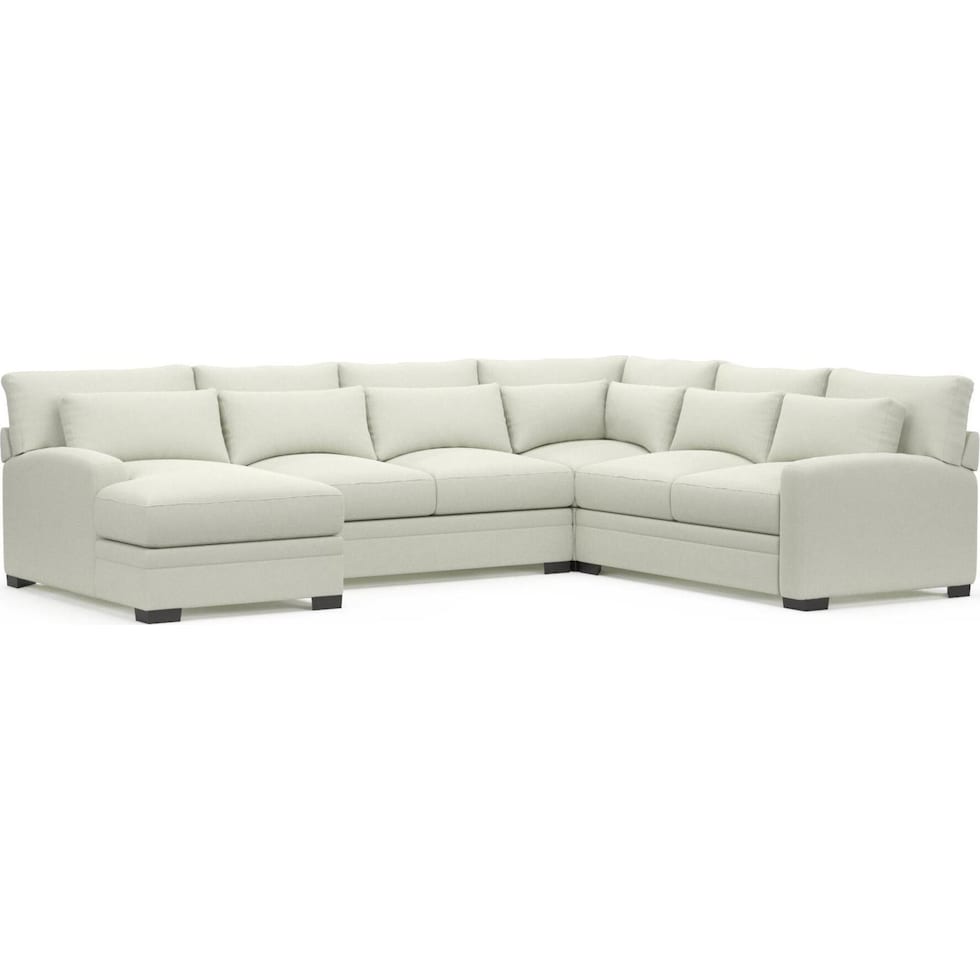 boston white sectional   